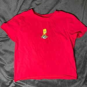 Forever21 Bart Simpson crop top